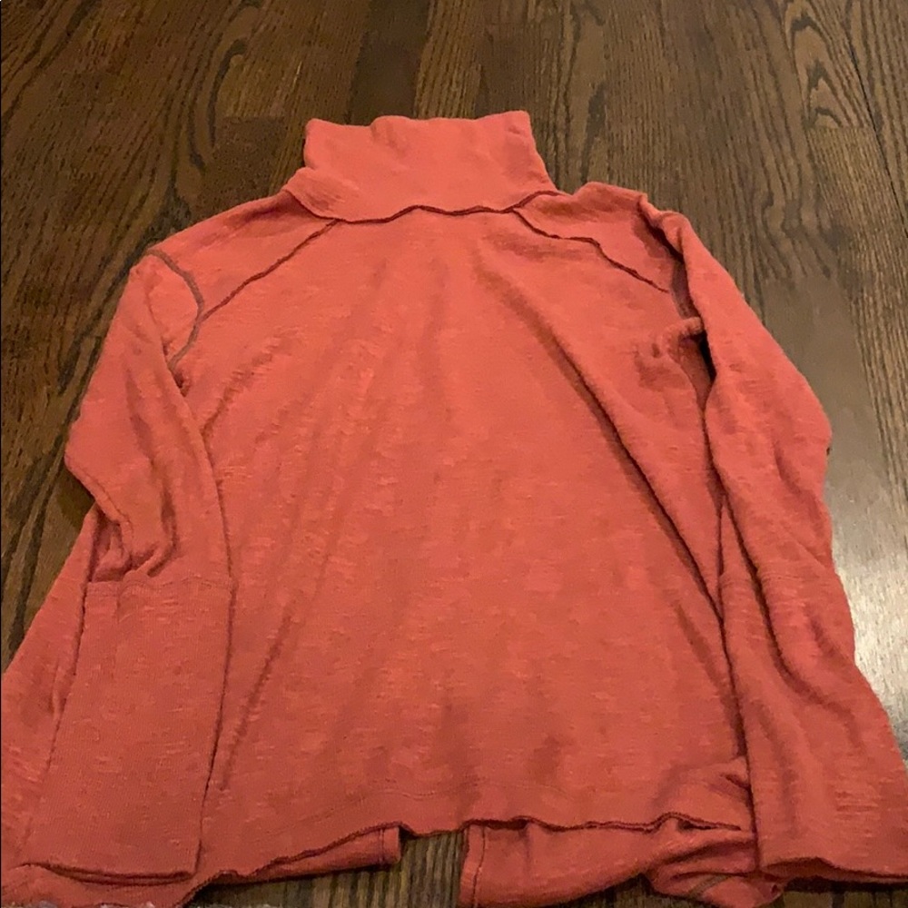 Free People Burnt Orange/Red Cowl Neck Sweater